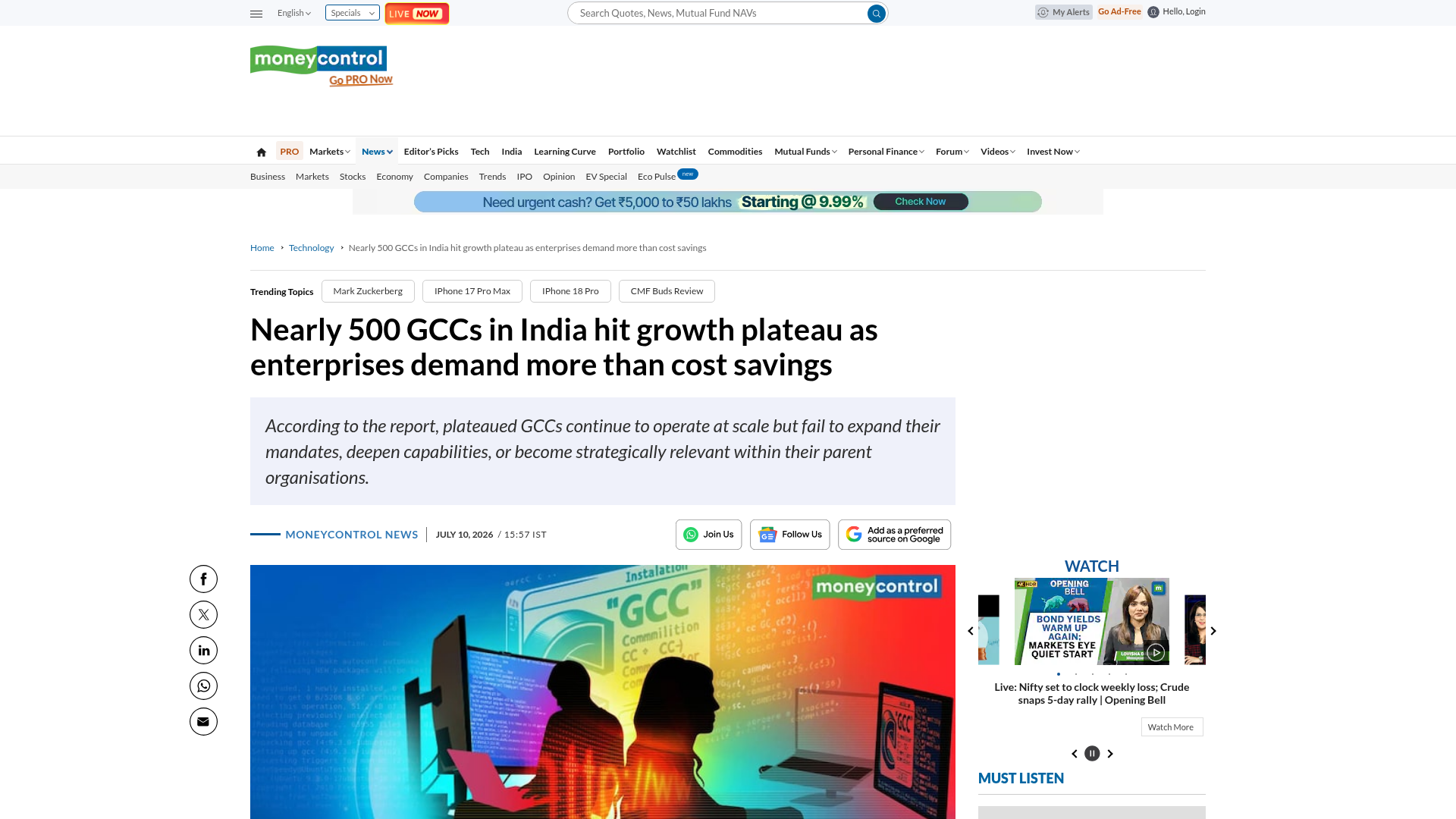 Nearly 500 GCCs in India Hit Growth Plateau as Enterprises Demand More Than Cost Savings