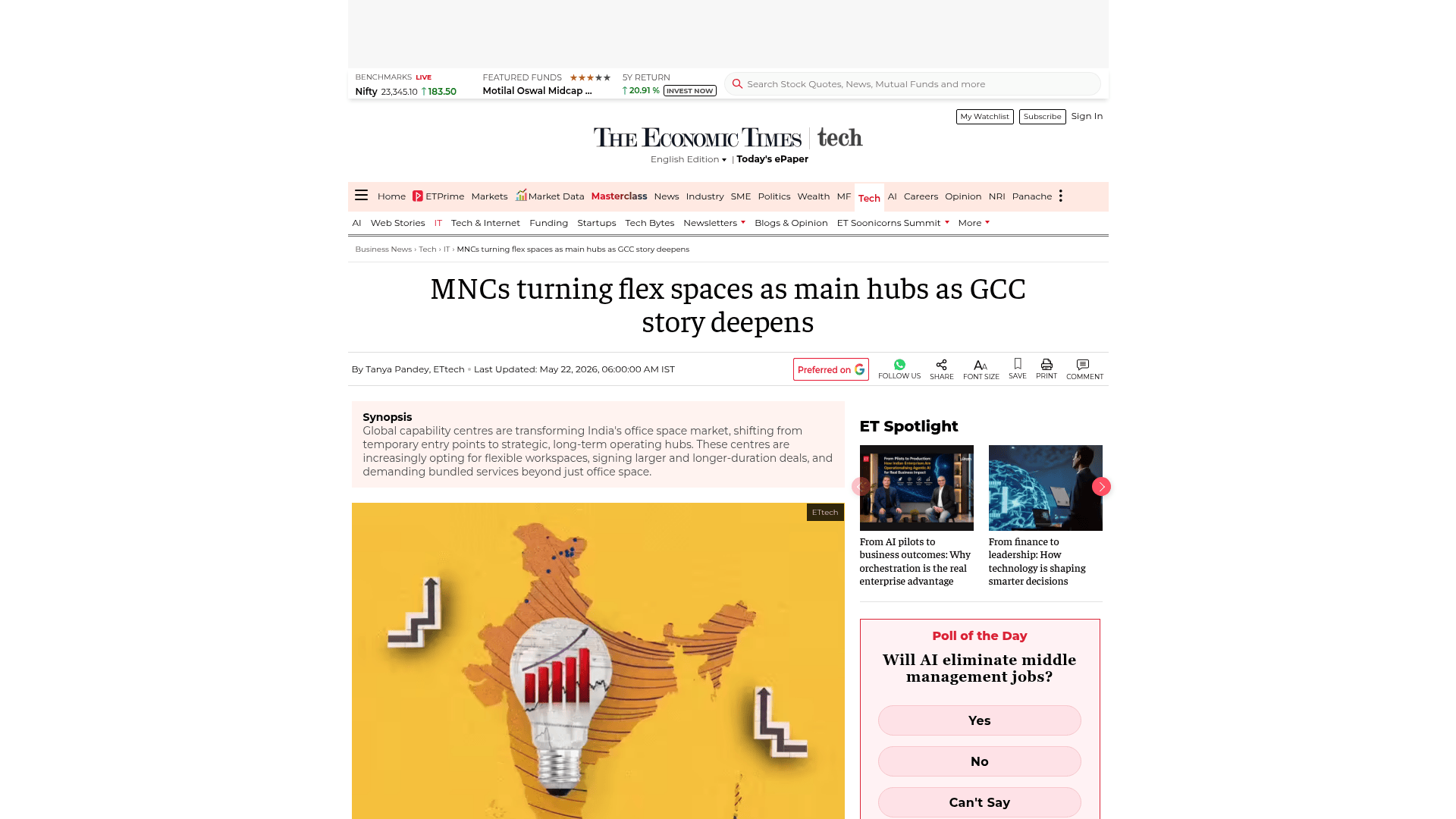 MNCs Turning Flex Spaces as Main Hubs as GCC Story Deepens